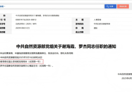 自然资源部最新任命：谢海霞任自然资源部国土空间规划局局长